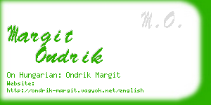 margit ondrik business card